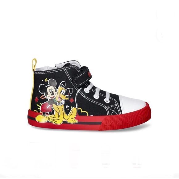 Toddler Disney Mickey Mouse & Pluto Hi Top Sneakers Shoes Size 10 - Picture 9 of 12